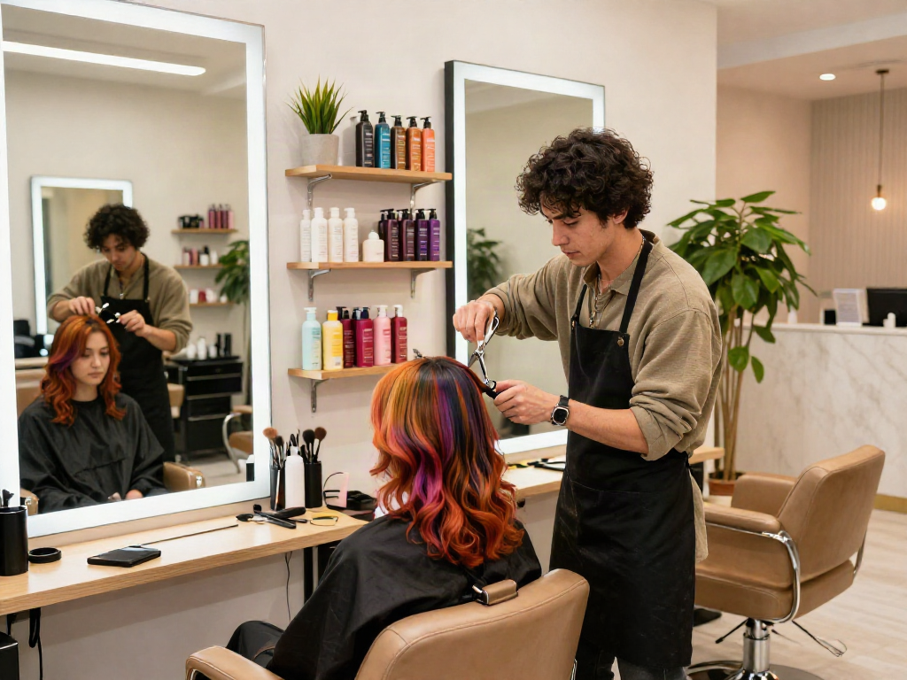 Discover beauty transformation at https://carbonegroupparrucchieri.it/ in a vibrant salon atmosphere.