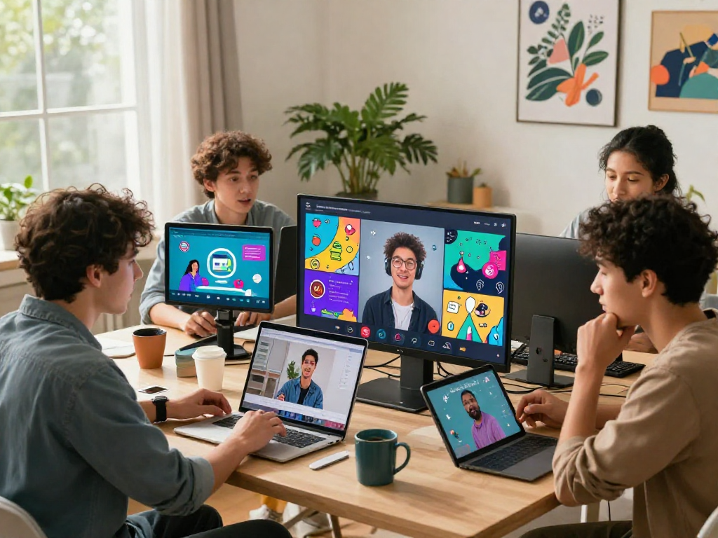 Engaging online chat with users discussing sluts ai in a cozy digital workspace.
