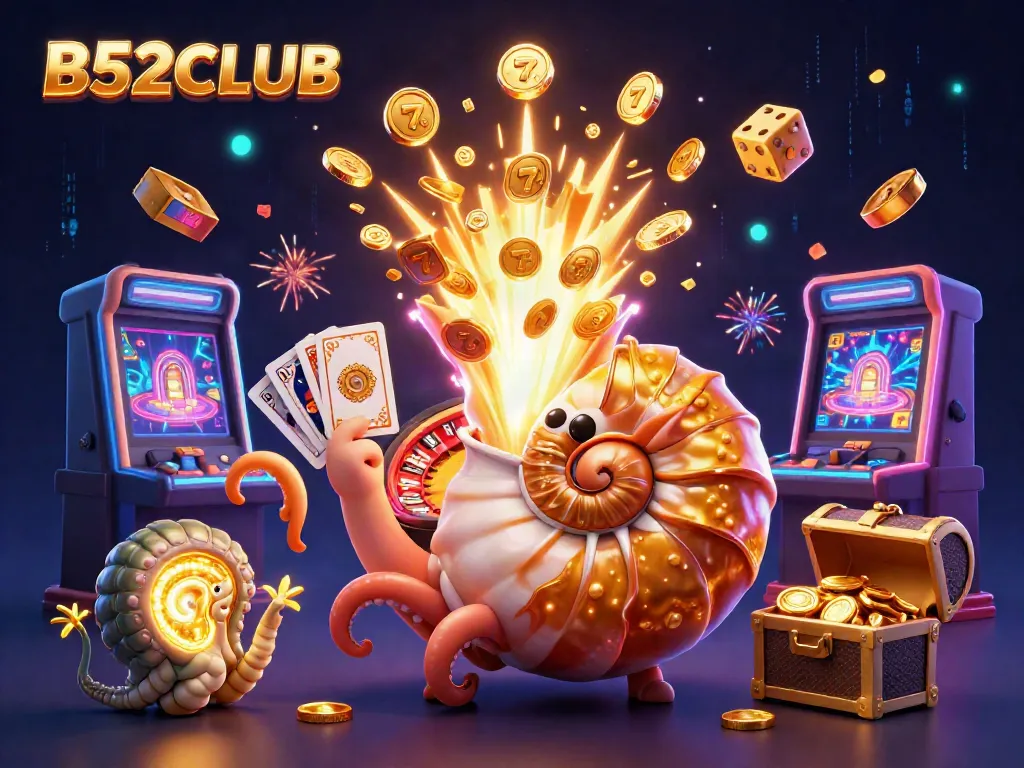 Experience B52CLUB excitement with gameplay showcasing vibrant casino elements and jackpot bursts.